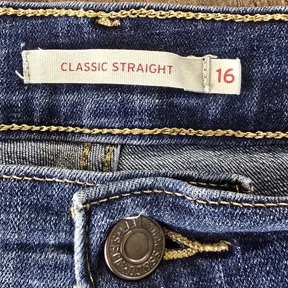 Levi Jeans classic cut women's size 16 Med Blue - Picture 5 of 14